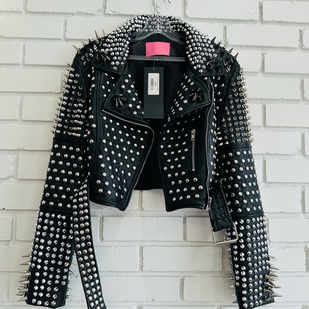 Studded Black Leather Jacket
